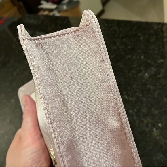 New Ted Baker MINAA Bow Detail Evening Bag, Pale Pink Satin Clutch, Formal Purse - Picture 14 of 16